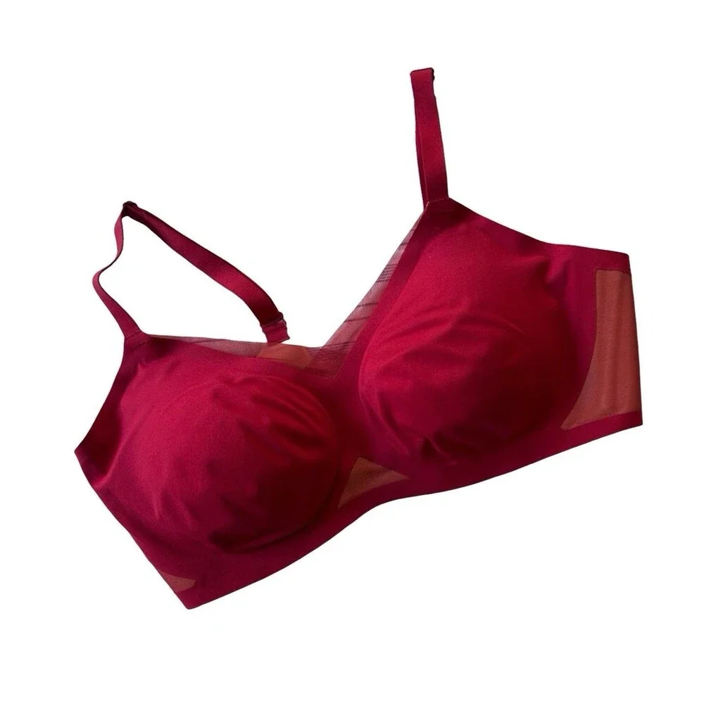 Honey‎ Love Lift Wear Crossover Bra Red Size 2X 42 C/D Removable Pads